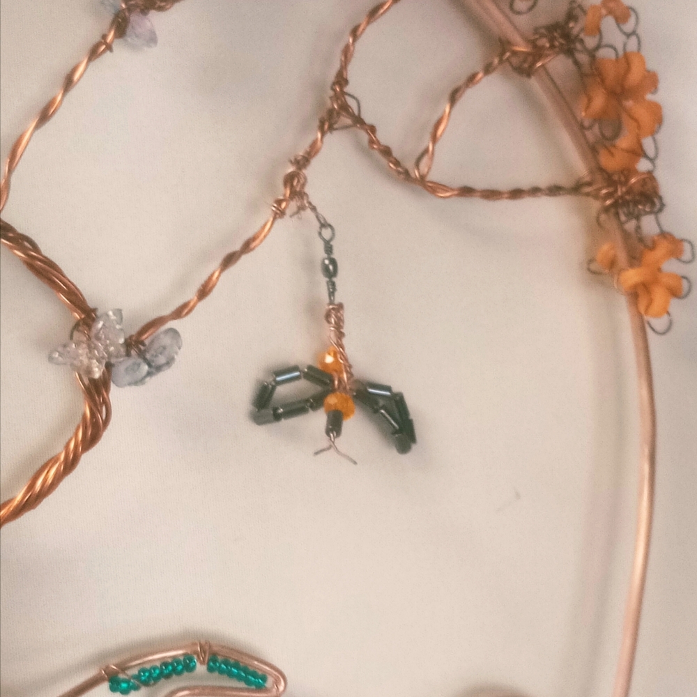 Hand Crafted Copper Tree of life Sun Cathcher - Picture 3 of 4